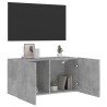Meuble TV mural gris béton 80x30x41 cm 632291632291