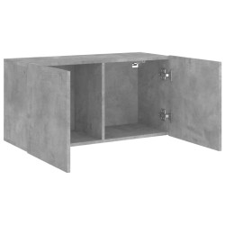 Meuble TV mural gris béton 80x30x41 cm 632291632291