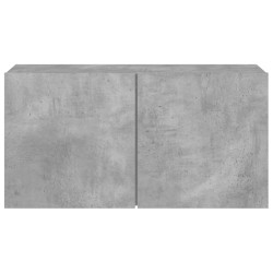 Meuble TV mural gris béton 80x30x41 cm 632291632291