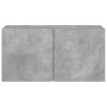 Meuble TV mural gris béton 80x30x41 cm 632291632291