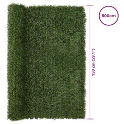 Clôture Artificielle Vert clair 1,5 x 5 m PVC et Acier 632293632293
