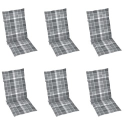 Chaises pliables de jardin lot de 6 avec coussins Bois d'acacia 632295632295