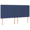 Tête de lit Bleu 160x5x118/128 cm Tissu 632300632300