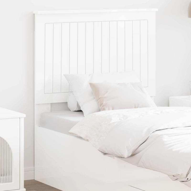 Tête de lit Blanc Brillant 80 cm Bois d'ingénierie 632304632304