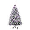 Sapin de Noël artificiel Vert et blanc 120 cm PVC et métal 632309632309