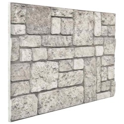 Panneaux muraux 10 pcs Gris 100 x 50 cm Mousse EPS 632318632318