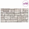 Panneaux muraux 10 pcs Gris 100 x 50 cm Mousse EPS 632318632318