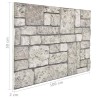 Panneaux muraux 10 pcs Gris 100 x 50 cm Mousse EPS 632318632318