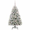 Sapin de Noël artificiel Vert et blanc 120 cm PVC et métal 632324632324