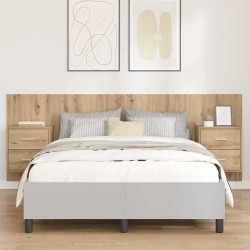 Tête de lit avec armoire 3 pcs Chêne artisanal 632326632326