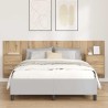 Tête de lit avec armoire 3 pcs Chêne artisanal 632326632326