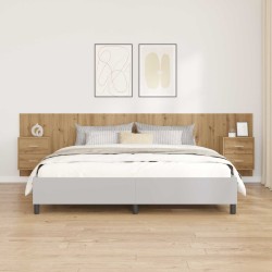 Tête de lit avec armoire 3 pcs Chêne artisanal 632327632327