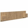 Tête de lit avec armoire 3 pcs Chêne artisanal 632327632327