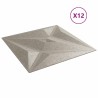 Panneaux muraux 12 pcs Béton Étoile 50 x 50 cm Mousse XPS 632328632328