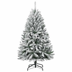 Sapin de Noël artificiel Vert et blanc 120 cm PVC et métal 632329632329