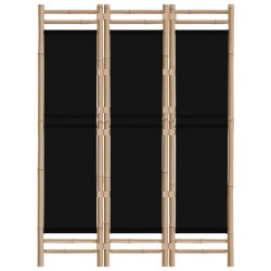 Cloison de séparation pliante 3 panneaux 120 cm Bambou et Toile 632338632338