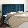 Tête de lit avec oreilles Bleu foncé 203x16x118/128 cm Velours 632342632342