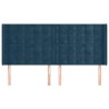 Tête de lit avec oreilles Bleu foncé 203x16x118/128 cm Velours 632342632342