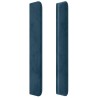 Tête de lit avec oreilles Bleu foncé 203x16x118/128 cm Velours 632342632342