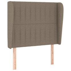 Tête de lit avec oreilles Taupe 103x23x118/128 cm Tissu 632348632348