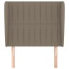 Tête de lit avec oreilles Taupe 103x23x118/128 cm Tissu 632348632348