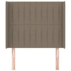 Tête de lit avec oreilles Taupe 103x16x118/128 cm Tissu 632351632351