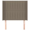 Tête de lit avec oreilles Taupe 103x16x118/128 cm Tissu 632351632351