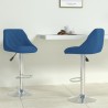 Tabourets de bar lot de 2 bleu velours 632354632354
