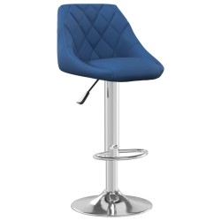 Tabourets de bar lot de 2 bleu velours 632354632354