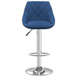 Tabourets de bar lot de 2 bleu velours 632354632354
