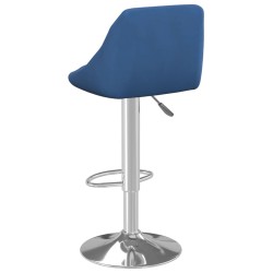 Tabourets de bar lot de 2 bleu velours 632354632354