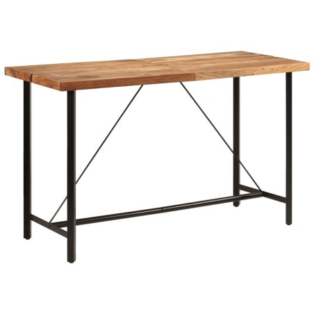 Table de bar 180x70x107 cm bois massif d'acacia et fer 632355632355