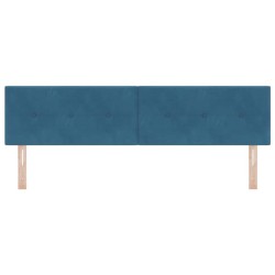 Tête de lit LED avec bandes LED Bleu 180 cm Velours 632356632356