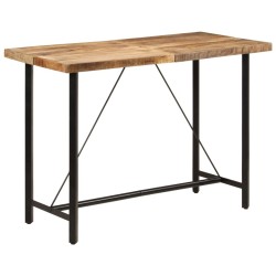 Table de bar 150x70x107 cm bois massif de manguier et fer 632357632357