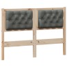 Tête de lit marron et gris foncé 135 cm Bois massif en pin 632361632361