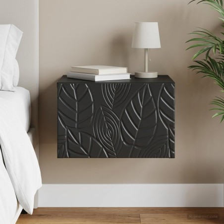 Table d'appoint murale Noir 34,5 x 33 x 20 cm Bois d'ingénierie 632363632363