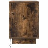 Table de chevet avec lumières LED chêne fumé 38x34x50 cm 632365632365