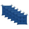 Chaises à manger d'extérieur lot de 6 et coussins Acacia massif 632366632366