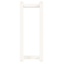 Porte-serviette Blanc 23x18x60 cm Bois de pin massif 632368632368