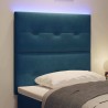 Tête de lit LED avec bandes LED Bleu 90 cm Velours 632369632369