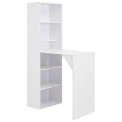Table de bar avec armoire Blanc 115x59x200 cm 632370632370