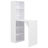 Table de bar avec armoire Blanc 115x59x200 cm 632370632370