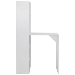 Table de bar avec armoire Blanc 115x59x200 cm 632370632370