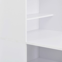 Table de bar avec armoire Blanc 115x59x200 cm 632370632370