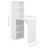 Table de bar avec armoire Blanc 115x59x200 cm 632370632370