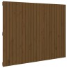 Tête de lit murale Marron miel 146,5x3x110cm Bois massif de pin 632375632375