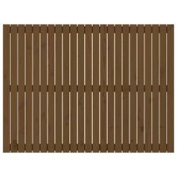 Tête de lit murale Marron miel 146,5x3x110cm Bois massif de pin 632375632375