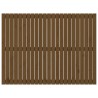 Tête de lit murale Marron miel 146,5x3x110cm Bois massif de pin 632375632375
