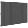 Tête de lit murale Gris 166x3x110 cm Bois massif de pin 632376632376