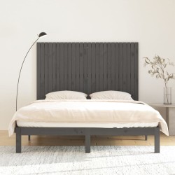 Tête de lit murale Gris 166x3x110 cm Bois massif de pin 632376632376